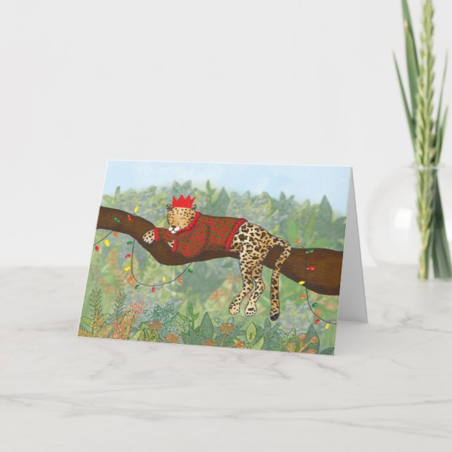 Leopard julkort kort (Framsida)