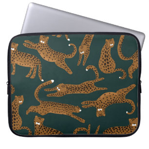 Leopard Jungle: Animal Print Vintage. Laptop Fodral
