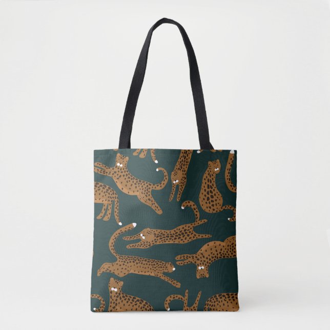 Leopard Jungle: Animal Print Vintage. Tygkasse (Framsida)