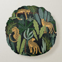 Leopard Jungle Forest Illustration Art Seamless