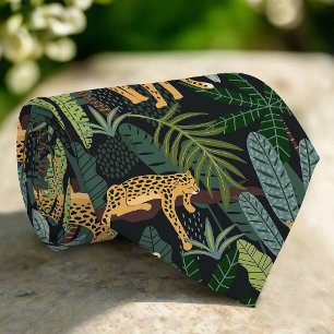 Leopard Jungle Forest Illustration Seamless Slips