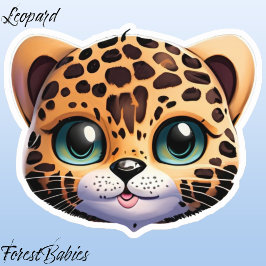 Leopard Jungle Safari Animal Tecknad Graphic Klistermärken