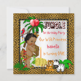 Leopard Jungle Safari-Vilden Inbjudningar