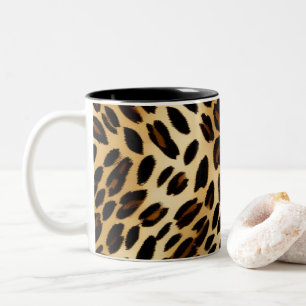 Leopard kaffemugg: Chic kontorsmugg Två-Tonad Mugg