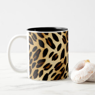 Leopard kaffemugg: Chic kontorsmugg Två-Tonad Mugg