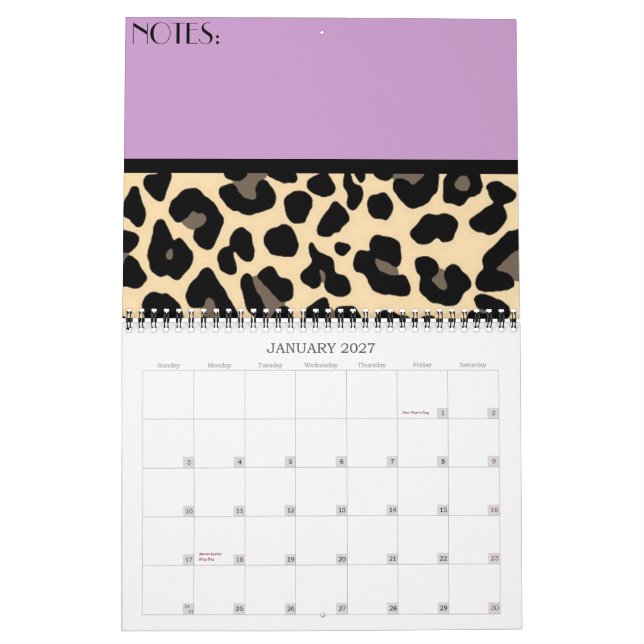 Leopard Kalender (Jan 2027)