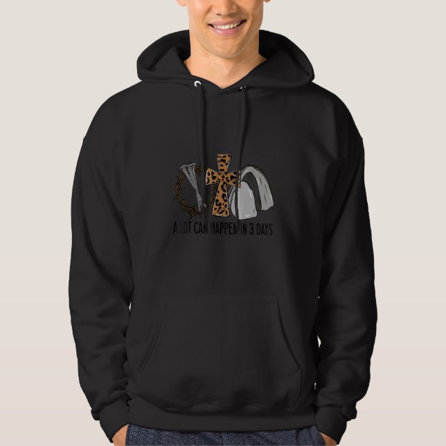 Leopard kan hända mycket om tre dagar Jesus Hoodie (Framsida)