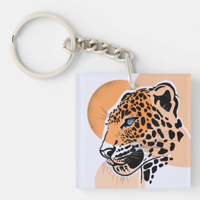 Leopard Keychain - Wildlife Animal Art (Framsidan)