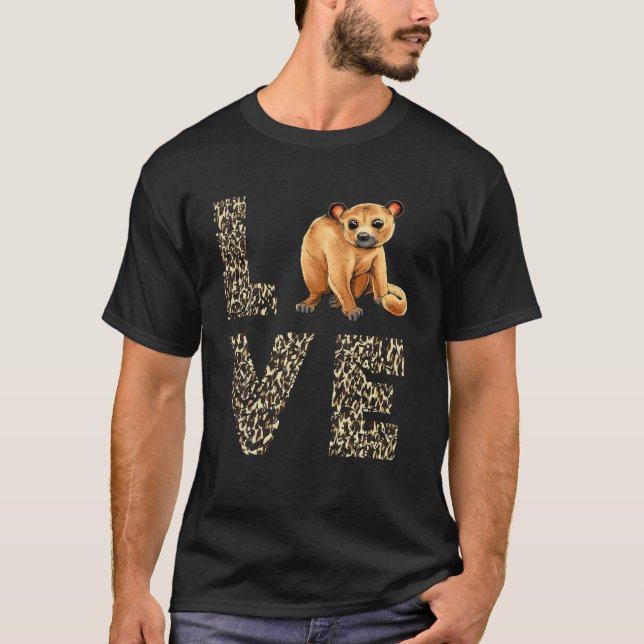 Leopard Kinkajou Kärlek honey Bear Night Walker Ki T Shirt (Framsida)