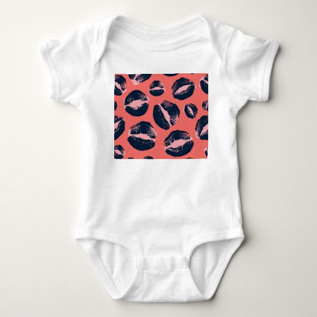 Leopard Kiss: Lipstick Mode Skriv ut T Shirt (Framsida)