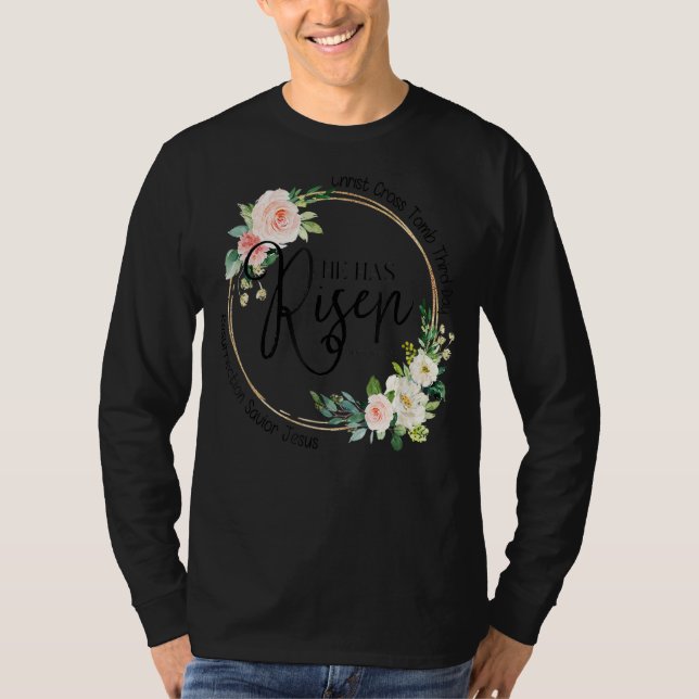 Leopard Kor Påsk är Risen Matthew 28 6 Chri T Shirt (Framsida)