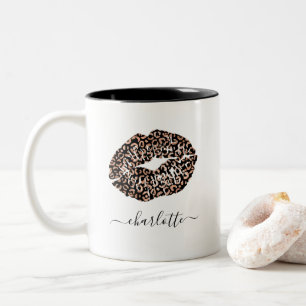 Leopard Läppar Animal Print Mugg