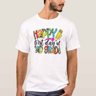 Leopard Lärare Lycklig, första dagen på andra Klas T Shirt