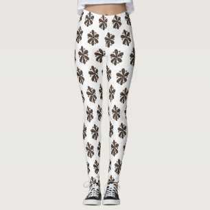 Leopard Leggings Långa