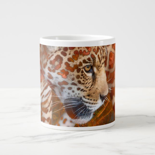 LEOPARD LIVANDE I FÄRG JUMBO MUGG (Framsidan)