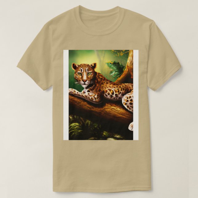Leopard ljuger på Träd 1 T Shirt (Design framsida)