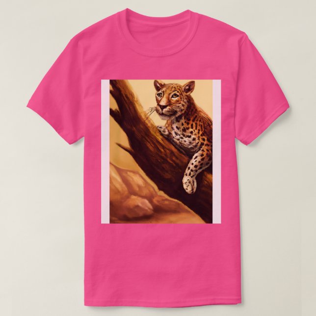 Leopard ljuger på Träd 2 T Shirt (Design framsida)