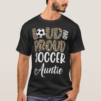 Leopard Loud Proud American Auntie Family T Shirt