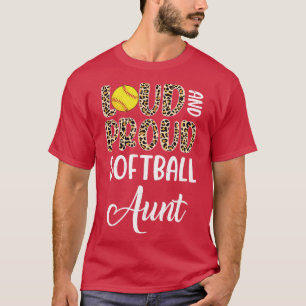 Leopard Loud Proud American Softball Moster Family T Shirt