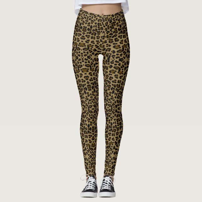 Leopard Love - Power Yoga Leggings (Framsida)