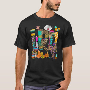 Leopard Lpn Fall Nurse Licactical Nurse Lo T Shirt
