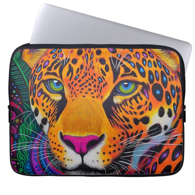 Leopard Luminous  Laptop Fodral (Framsidan)