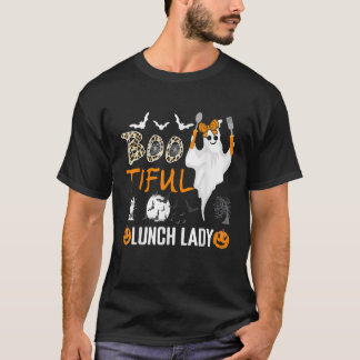Leopard Lunch Dam Halloween School Cafeteria Work T Shirt