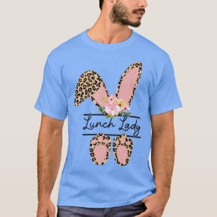Leopard Lunch Dam Påskhare Lunch Dam Lycklig E T Shirt