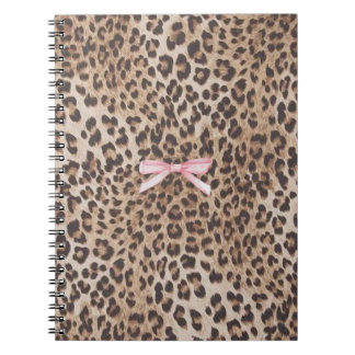 Leopard Luxe anteckningsbok med rosa slinga