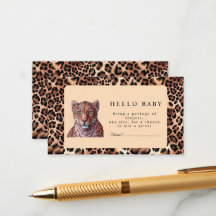 Leopard Luxury Lejon Tiger Wool Mönster Baby Showe