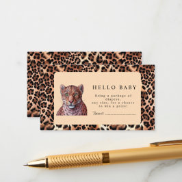 Leopard Luxury Lejon Tiger Wool Mönster Baby Showe Tilläggskort