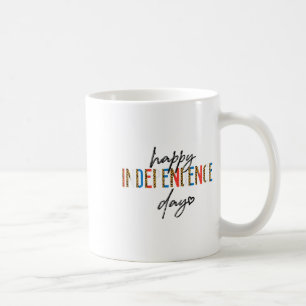 Leopard Lycklig Independence day 4 juli Patriot Kaffemugg