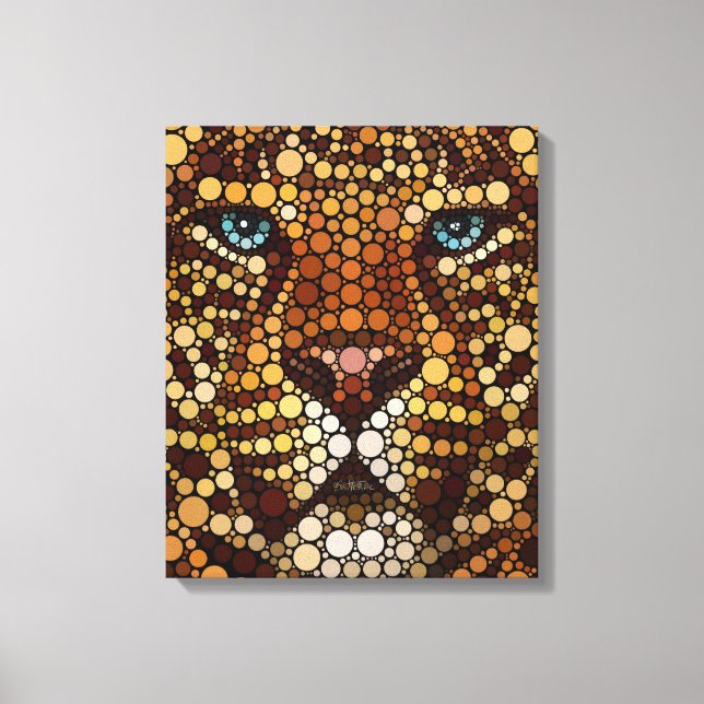 Leopard Made of Circles Canvastryck (Framsida)