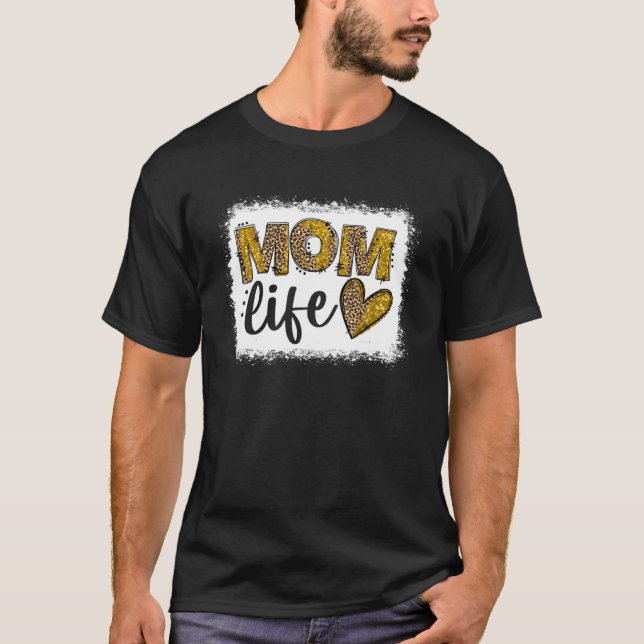 Leopard Mamma Life Mors dag World Best Mamma T Shirt (Framsida)