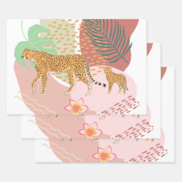 Leopard Mamma och Baby i Jungle