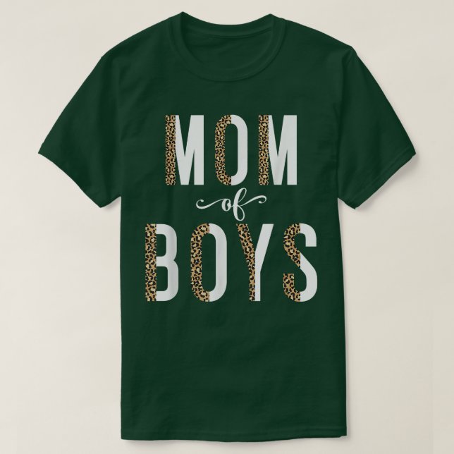 Leopard Mamma Tee för Mammor DayBoys mamma (Design framsida)