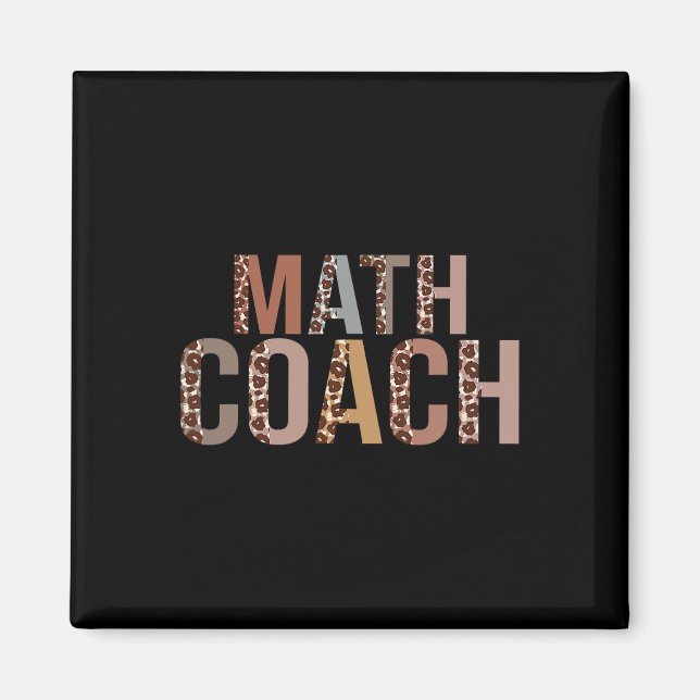 Leopard Math Coach Levererar Roligt Till Skolan  Magnet (Framsidan)