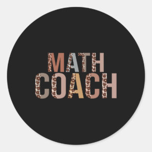 Leopard Math Coach Tillbehör Kul Check Till Skolan Runt Klistermärke