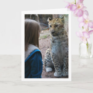 Leopard med barn kort