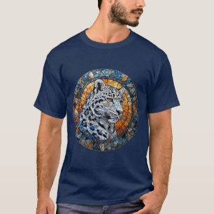 Leopard med varma och svala toner t shirt