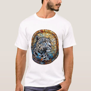 Leopard med varma och svala toner t shirt