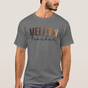 Leopard Melanin Teacher Black History Month Gift F T Shirt