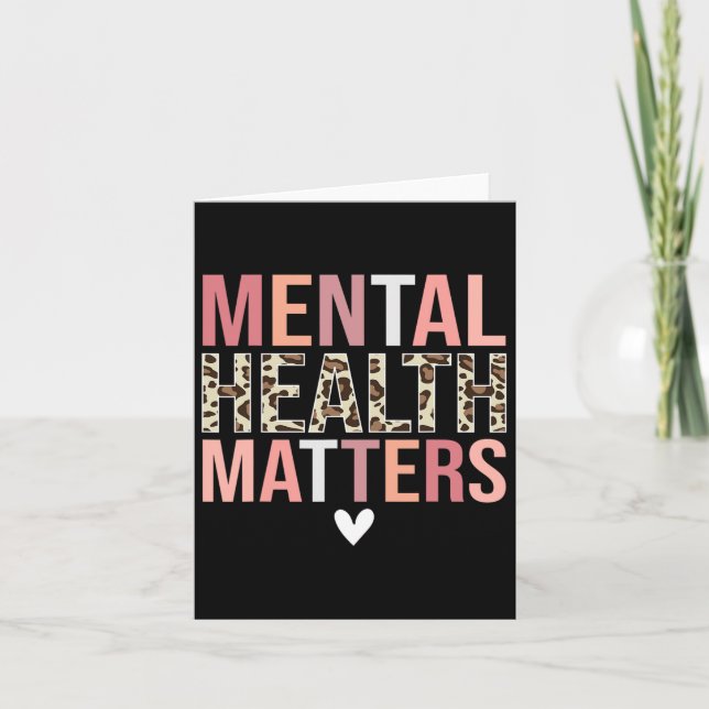 Leopard Mental Health Problems Awareness Month Kort (Framsida)