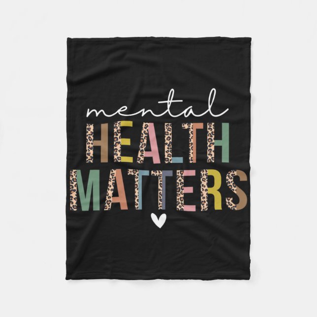 Leopard Mental Health Problems Human Brain Sjukdom Fleecefilt (Framsidan)
