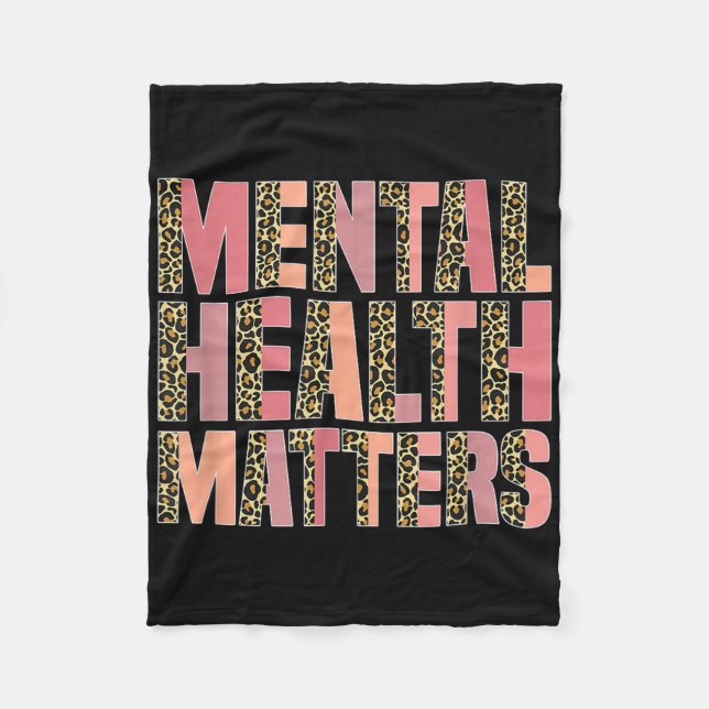 Leopard Mental Health S Awareness Månad Fleecefilt (Framsidan)