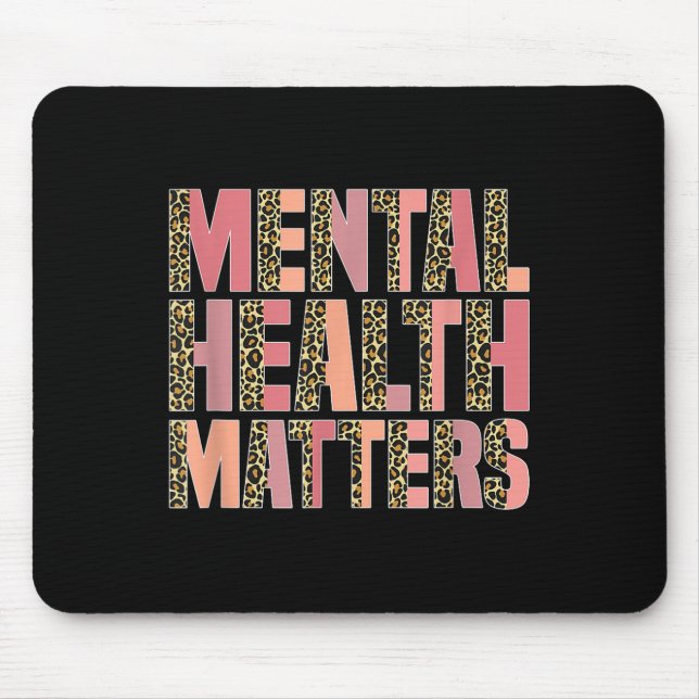 Leopard Mental Health S Awareness Månad Musmatta (Framsidan)
