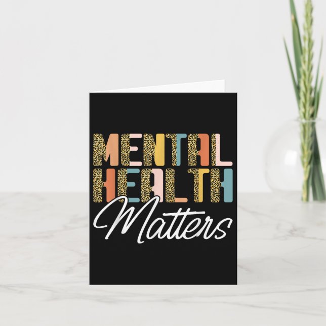 Leopard Mental Health S Human Brain Sjukdom Awaren Kort (Framsida)