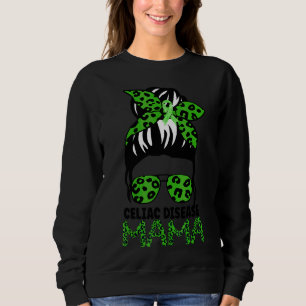 Leopard Messy Hair Bun Celiac Disease Awareness Mo T Shirt