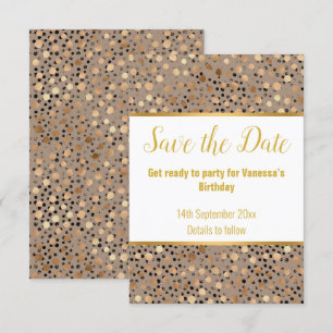 LEOPARD METALLISK PUNKT SVAR RSVP-KORT