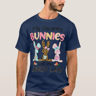 Leopard Min favoritbunnies kallar mig Lunch Dam Ea T Shirt